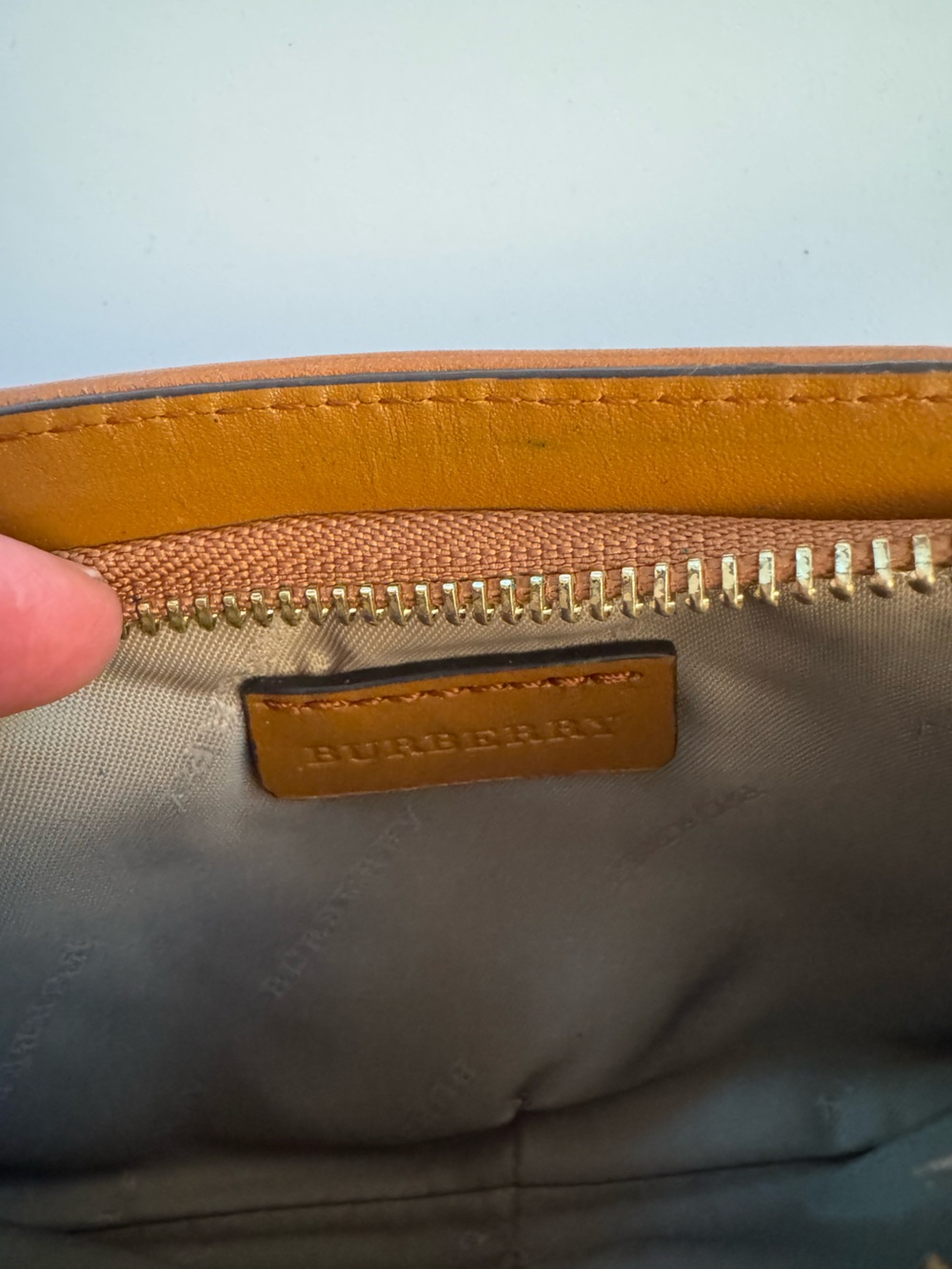 Burberry Clara Tan Nova Haymarket Check Mini Chain Shoulder Bag - Picture 6 of 10